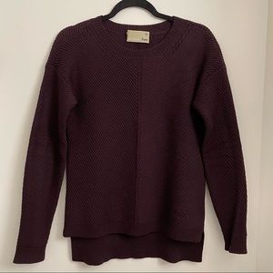 Wilfred Free Isabelli Sweater | Noble purple | 100% merino wool | Aritzia XXS
